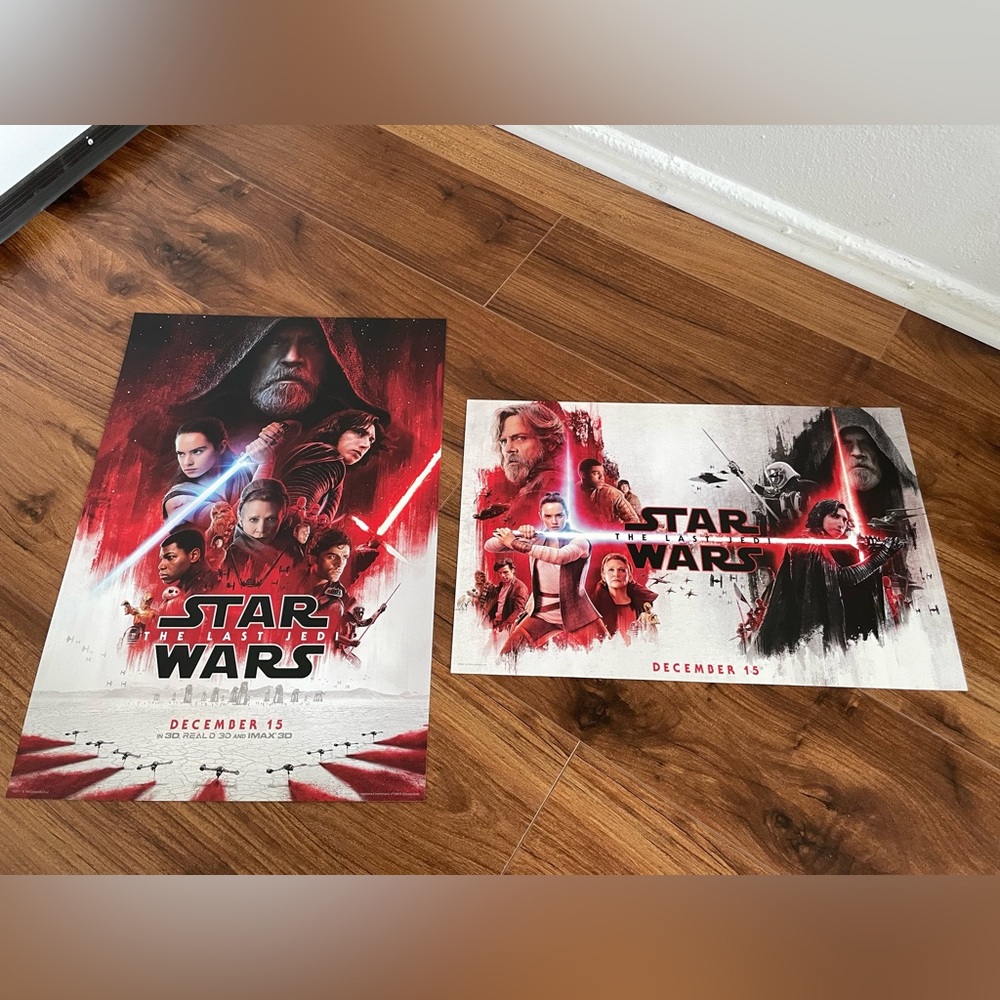 Two Star Wars The Last Jedi movie posters